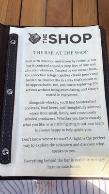 Menu photo 1 The Shop San Diego, CA Menu photo 1 The Shop San Diego, CA