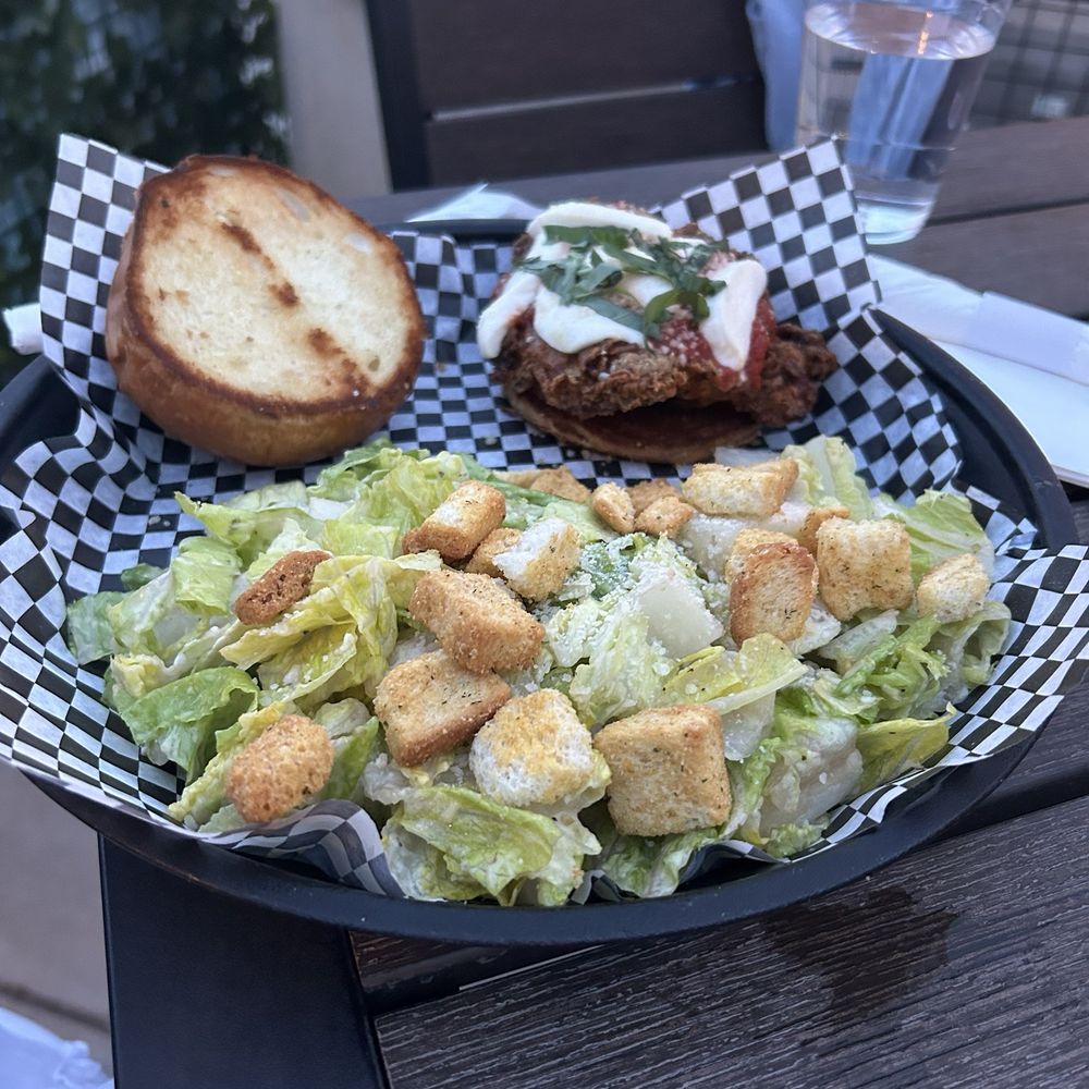 Will Call - chicken parm sandwich and Caesar Salad - Bars Near Me - Denver, Colorado Will Call - chicken parm sandwich and Caesar Salad - Bars Near Me - Denver, Colorado