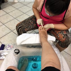 Your Nails and Spa - Your Nails and Spa - lined foot baths. That is Angie! She has really nice nails herself :)