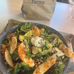 Salad with goat cheese and apples. Salad with goat cheese and apples.
