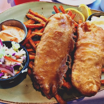Silo Grill - Fishes and chips /changed to sweet potato fries - Canadian (New) Near Me - Markham, Ontario