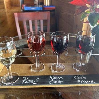 Dobbins Creek Vineyard - a selection of wine glasses - Wineries Near Me - Hamptonville, North Carolina