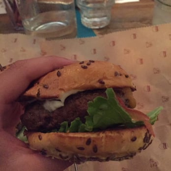 Bareburger - Short North - low quality pic, but I designed my own burger w/elk. very good. it was the best burger I've ever had - Burgers Near Me - Columbus, Ohio Bareburger - Short North - low quality pic, but I designed my own burger w/elk. very good. it was the best burger I've ever had - Burgers Near Me - Columbus, Ohio