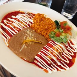a plate of mexican food