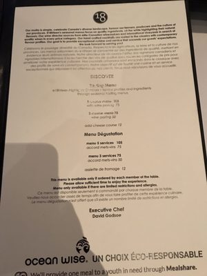 Menu photo 5 Restaurant 18 Ottawa, ON
