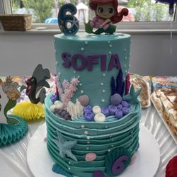 Madelyn's Cake - Little mermaid cake
