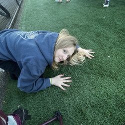 Woodinville Sports Fields - The turf is GREEN, when I step on the turf it crunches between my toes my behind is comfortable when it's seated on the GREEN turf.