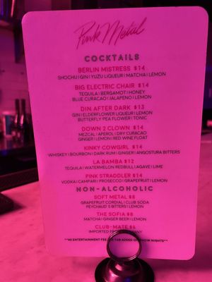 Menu photo 1 Pink Metal Brooklyn, NY