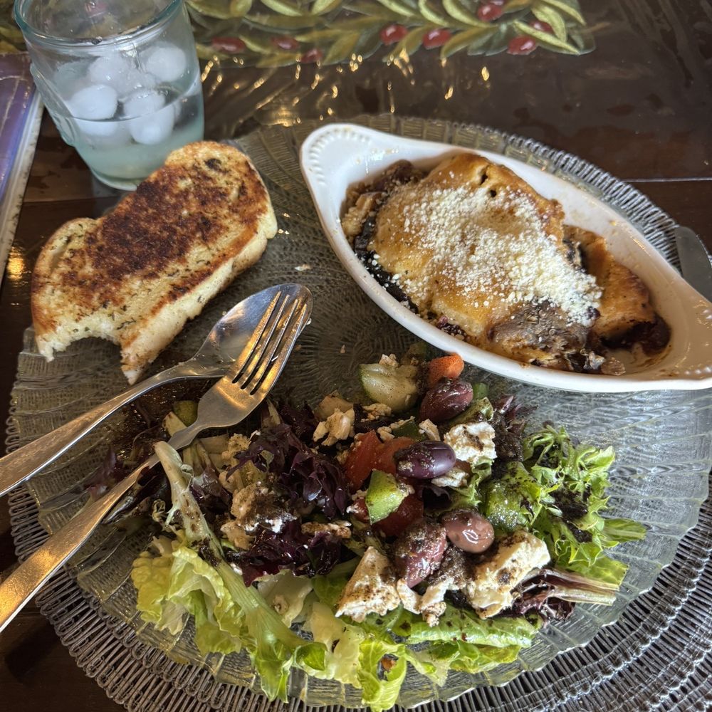 The Olive Tree - Mousaka House Specialty Platter vegetarian - Mediterranean Near Me - Williamsport, Pennsylvania