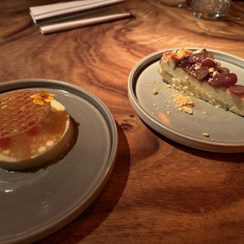 El Five - Dessert. Crema Catalan and Basque cheesecake. - Tapas/Small Plates Near Me - Denver, Colorado El Five - Dessert. Crema Catalan and Basque cheesecake. - Tapas/Small Plates Near Me - Denver, Colorado