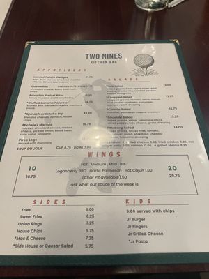Menu photo 2 Two Nines Kitchen and Bar Williamsville, NY Menu photo 2 Two Nines Kitchen and Bar Williamsville, NY