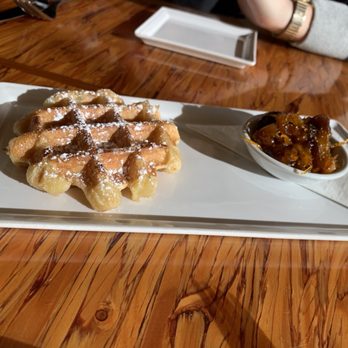 Chambar - waffle with fig jam - Belgian Near Me - Vancouver, British Columbia Chambar - waffle with fig jam - Belgian Near Me - Vancouver, British Columbia