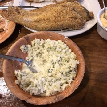 Ezell's Catfish Cabin - Super Dave couldn't wait for me to take a picture before he dug in to this Catfish! He loved it!!!! - Southern Near Me - Phenix City, Alabama