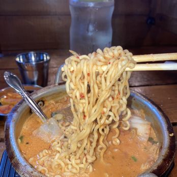 Ohn Korean Eatery - Brisket Ramyeon is made with instant noodles - Korean Near Me - Houston, Texas Ohn Korean Eatery - Brisket Ramyeon is made with instant noodles - Korean Near Me - Houston, Texas