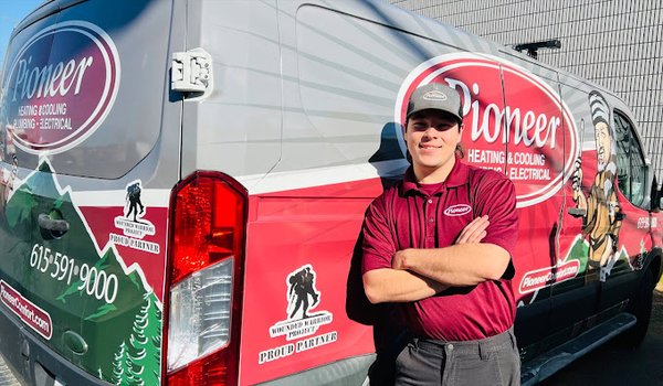 Pioneer Heating, Cooling, Electrical & Plumbing Logo