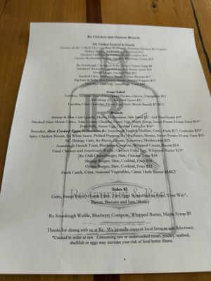 Menu photo 1 Rx Chicken & Oysters Wilmington, NC