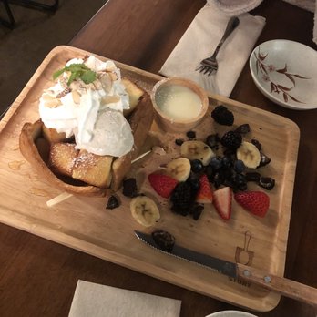 U :Dessert Story - brick toast honey with berries - Desserts Near Me - Berkeley, California