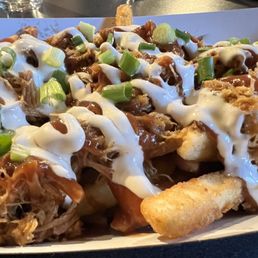 Bbq pork fries Bbq pork fries
