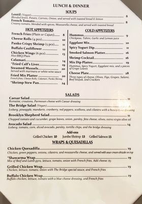 Menu photo 2 The Bridge Winter Park, FL Menu photo 2 The Bridge Winter Park, FL