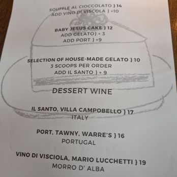 Vesta - Dessert Menu - Italian Near Me - Astoria, New York