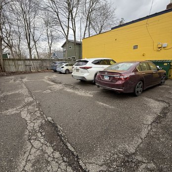 The Hen - Overflow parking behind the place - Breakfast & Brunch Near Me - Ann Arbor, Michigan