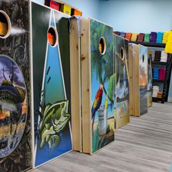 Daigle Pools - Custom Cornhole Boards