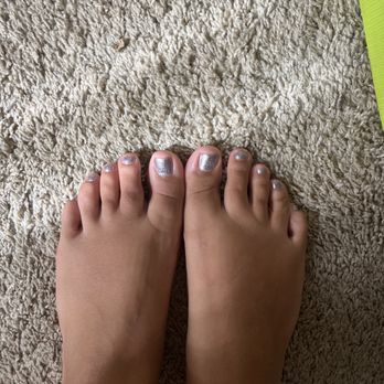 Bella Dolche Nails & Spa - Pedicure with shellac silver polish - Hair Removal Near Me - Bothell, Washington Bella Dolche Nails & Spa - Pedicure with shellac silver polish - Hair Removal Near Me - Bothell, Washington