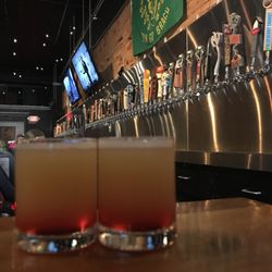 Woody O'brien's - Pineapple upside down cake shot: 1 part vanilla vodka, 1 part amaretto, 1 part pineapple juice, dash of grenadine
