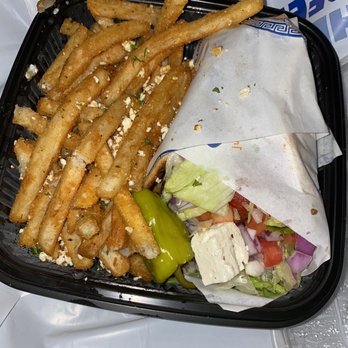 The Big Greek Cafe - Gyro with Our Famous "Big Greek French Fries" - Greek Near Me - Silver Spring, Maryland