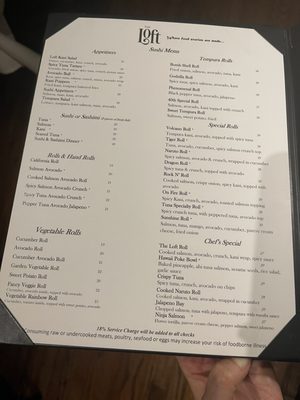 Menu photo 1 The Loft Steakhouse Borough Park, NY