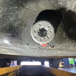 Stripped oil drain plug