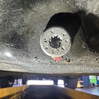 Jiffy Lube - Stripped oil drain plug - Auto Repair Near Me - Fair Oaks, California