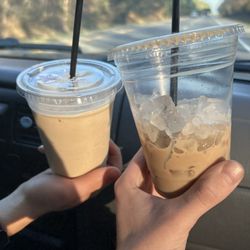 Cuppa Sunshine Coffee and Tea - Cold brew Hot mess, and a banana pudding freeze "left side".