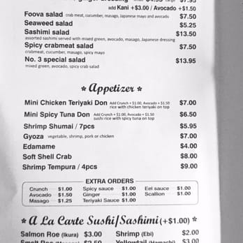 Foova - Menu - Sushi Bars Near Me - Tenafly, New Jersey Foova - Menu - Sushi Bars Near Me - Tenafly, New Jersey