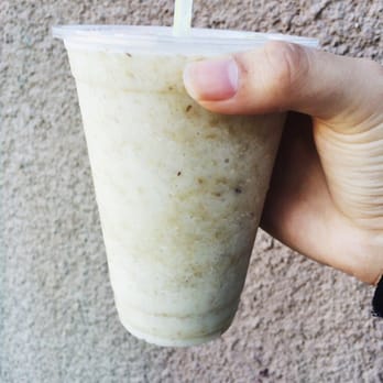 Yes Cafe - Green bean milk slush  ( please excuse my disgusting unpainted nails ) - Bubble Tea Near Me - Chandler, Arizona