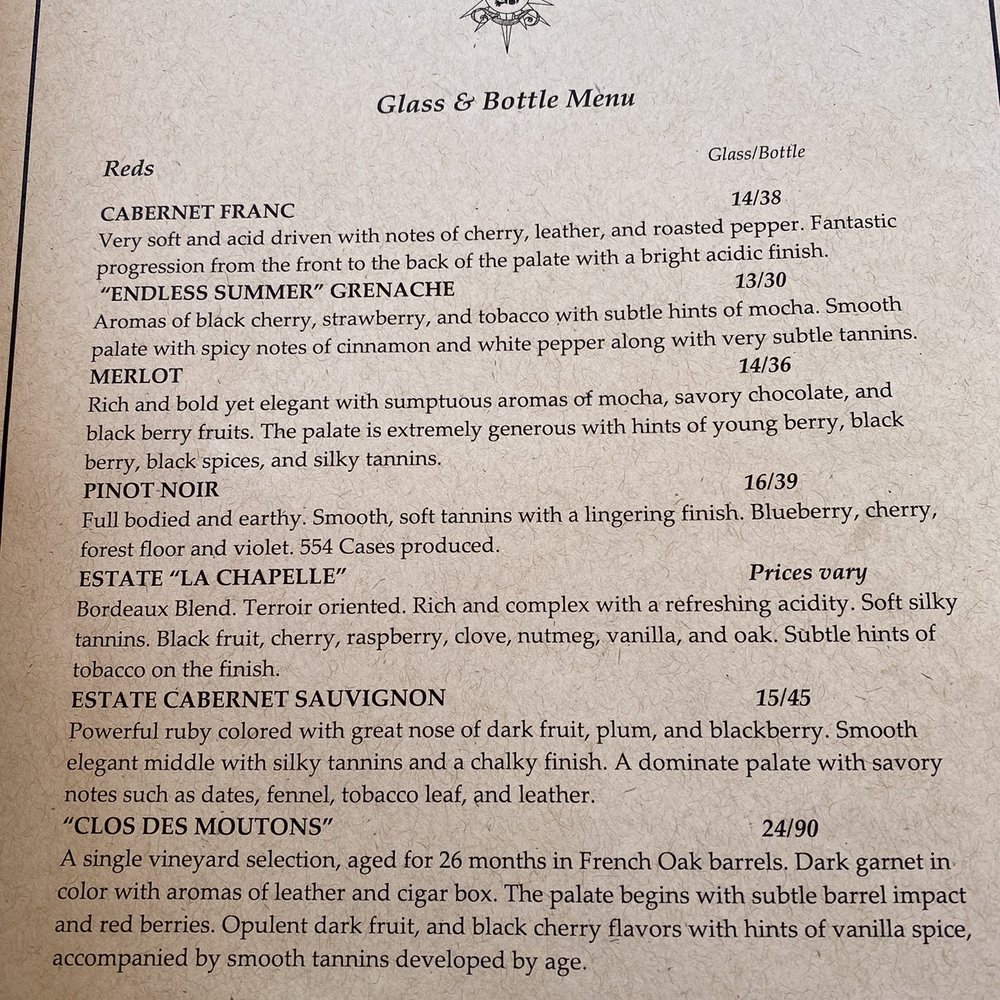 Georis Winery - Menu - Wineries Near Me - Carmel Valley, California Georis Winery - Menu - Wineries Near Me - Carmel Valley, California