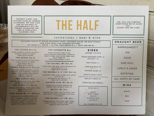 Menu photo 1 The Half Wilmington, NC Menu photo 1 The Half Wilmington, NC