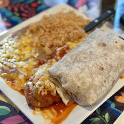 #2 Item Combo with Al Pastor Burrito and Chile Relleno