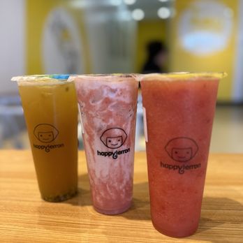 Happy Lemon - Passionfruit mango tea, strawberry milk tea and strawberry lemon with lychee jelly - Bubble Tea Near Me - Chandler, Arizona Happy Lemon - Passionfruit mango tea, strawberry milk tea and strawberry lemon with lychee jelly - Bubble Tea Near Me - Chandler, Arizona