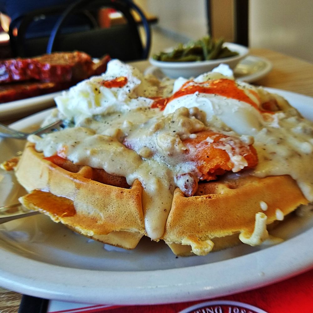 Nanna's Kitchen - a plate of waffles with cheese and sauce - Diners Near Me - Wyandotte, Michigan Nanna's Kitchen - a plate of waffles with cheese and sauce - Diners Near Me - Wyandotte, Michigan