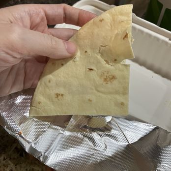 Greek Belly - "Gluten free pita" AKA a freaking tortilla - Mediterranean Near Me - Springfield, Missouri