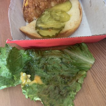 Chick-fil-A - Old moldy lettuce - Fast Food Near Me - Westminster, California Chick-fil-A - Old moldy lettuce - Fast Food Near Me - Westminster, California