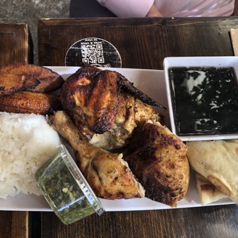 The Chicken Koop - The Cuban Chicken plate, complete with white rice, black beans and fried plantains. - New American Near Me - Whittier, California The Chicken Koop - The Cuban Chicken plate, complete with white rice, black beans and fried plantains. - New American Near Me - Whittier, California
