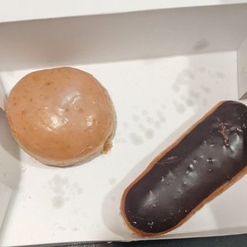 Midway Donut & Kolache - Inside of the filled box (2 were already eaten by others by the time I could snap a photo) - Donuts Near Me - Farmers Branch, Texas