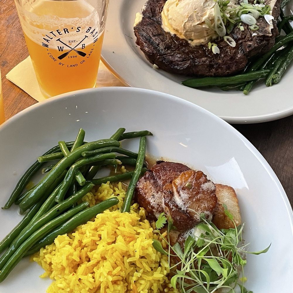 Walter's Basin - Jumbo Scallops and Grilled Cowboy Steak - American Near Me - Holderness, New Hampshire Walter's Basin - Jumbo Scallops and Grilled Cowboy Steak - American Near Me - Holderness, New Hampshire
