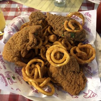 Heroes - Chicken tenders basket, half eaten - American Near Me - Riverside, California