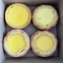 butter and "so pay" egg tarts