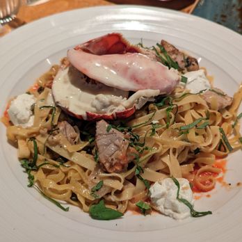 The Beach House - Fish and lobster pasta - Asian Fusion Near Me - Koloa, Hawaii