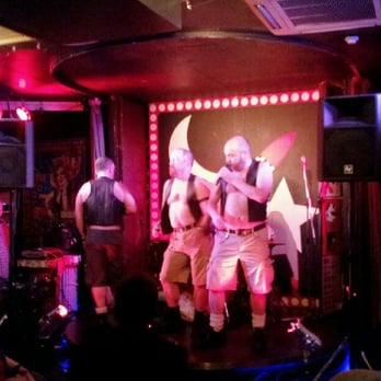 Panti Bar - The "Bear Supply" trio (geddit?!) singing and dancing to Relight My Fire for Pride week - good craic! - Gay Bars Near Me - Dublin, D