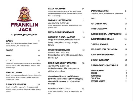 Menu photo 2 Franklin Jack San Antonio, TX Menu photo 2 Franklin Jack San Antonio, TX
